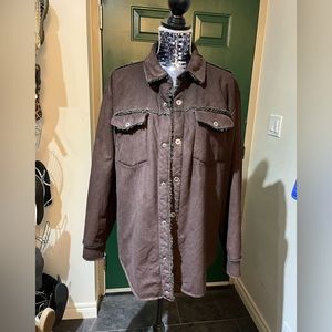 Tommy Hilfiger jacket Shacket L like new suede look